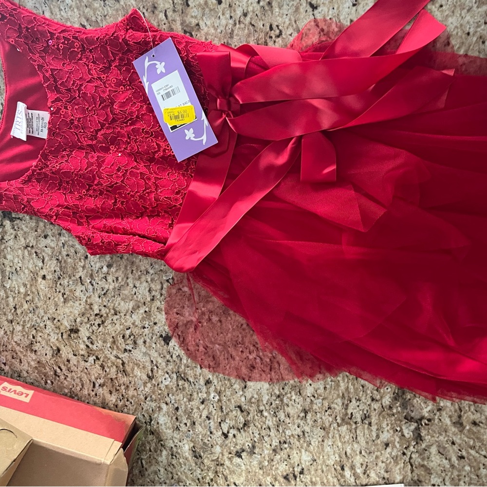 Iris Vibrant Red Lace Dress